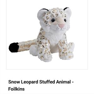 ⭐️ NEW ⭐️ White and Gold Snow Lepard Stuffy Stuffed Animal Wild Republic